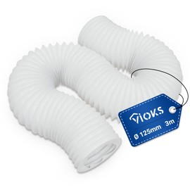 VIOKS Exhaust Hose Dryer Hose 3 m for 125 mm Ducting Systems 12.5 cm 3.0 m Dryer Exhaust Hose for Air Conditioning Hose Dryer Exhaust Air Conditioner Hose Extension