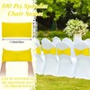 Moukeren 100 Pcs Spandex Chair Sashes Bows Bands Slider Sashes