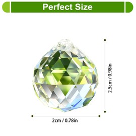 Crystal Ball Prism Pendant Glass Chandelier Hanging Pendant Feng Shui Suncatcher Wedding Home Window Décor (20mm-24pack)