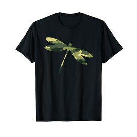Military Dragonfly Camo Men Print US Swarm Veteran Gift T-Shirt