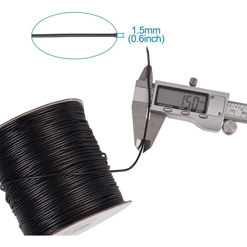 Craftdady - Cuerda de cordón de poliéster encerado de 175