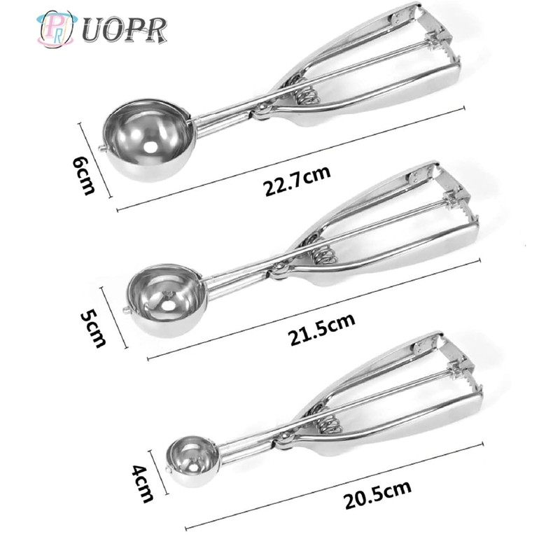 UOPR Ice Cream Spoons, Stainless Steel Material, Ice Cream Disher,