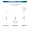 Hibbent All Metal 2 Pack Shower Head Flow Control Valve,