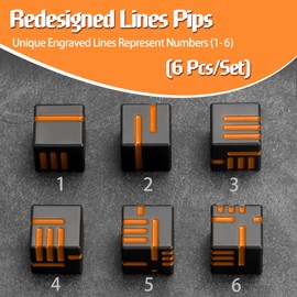 Metal W6 Dice, Dice Set 16 mm D6 Dice, ZHOORQI Game Dice Newly Designed Concept Dice for MTG, DND, Pathfinder (D6-Gun Orange)