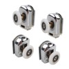 Cokritsm 23mm Shower Door Rollers for Curved Glass Doors 4-6mm,