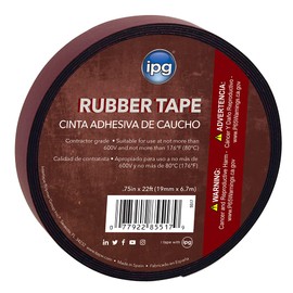 IPG Rubber Tape, 0.75" x 22 ft, Black (Single Roll)