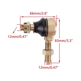 WOOSTAR 12mm x 12mm Tie Rod End Replacement for Tomberlin Crossfire DN150 150cc Baja Go Kart ATV Quad 4 Wheeler