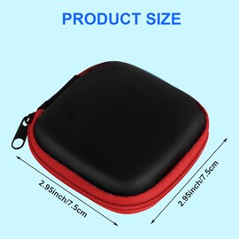 Ji liangli 4-piece mini earphone storage set,7.7 x 7.7 x 3.3 cm,featuring a hard-shell zip-fastened case,protective pouch suitable for in-ear earphones,MP3 players,keys,earphone storage