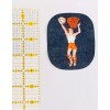 Vintage Denim Basketball Player Iron On Patch Sports Embroidered Hoops