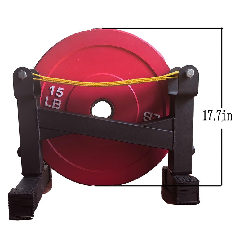 2 Stand Quiet Deadlift Barbell Elevation Stand Black