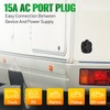 15A 20 Inch AC Port Plug,125V RV Shore Power Inlet