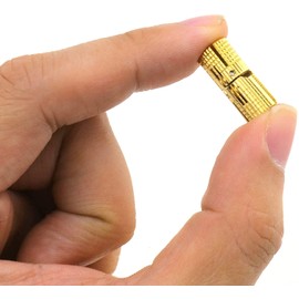 10Pack 10mm Invisible Brass Barrel Hinges Hidden Concealed Furniture Hinges 180 Degree Opening Angle for DIY Jewelry Box Hand Craft