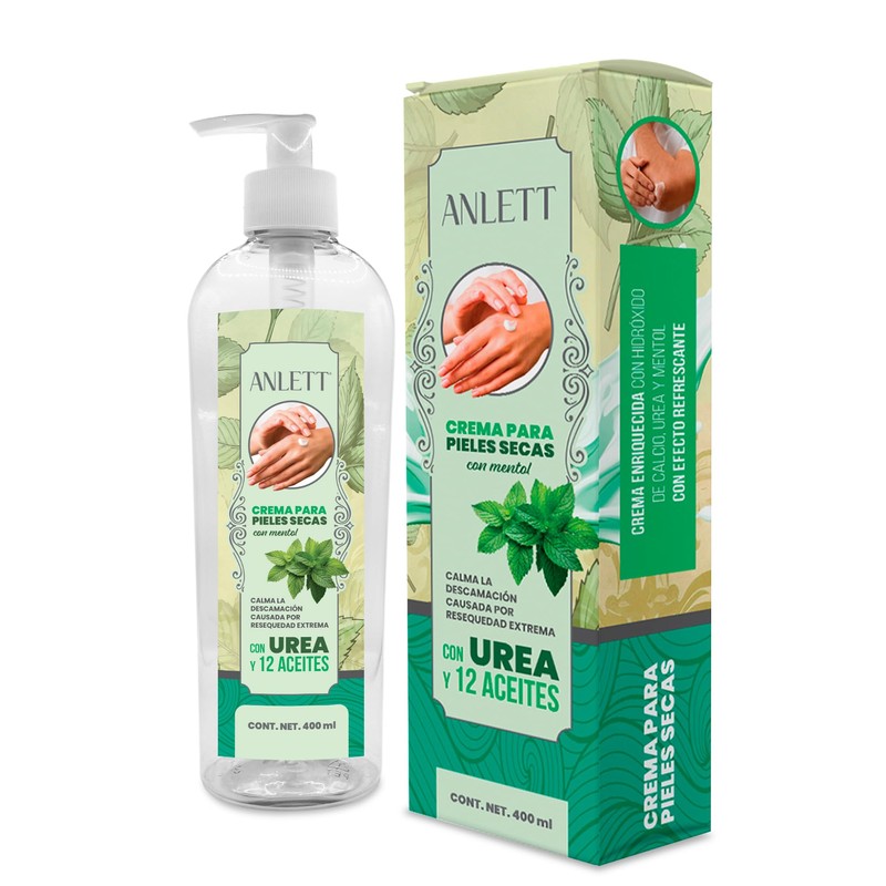 Anlett Crema para Pieles Secas con Mentol, Urea y 12