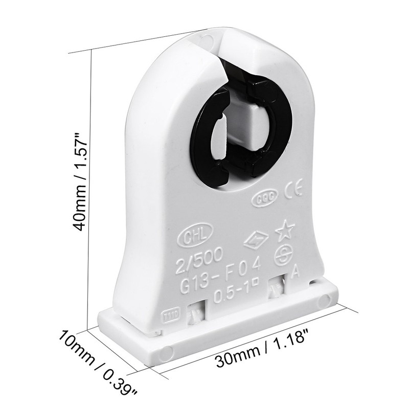 uxcell 10Pcs T8/T12 Fluorescent Light Holder G13 Base Non-Shunted Tombstone