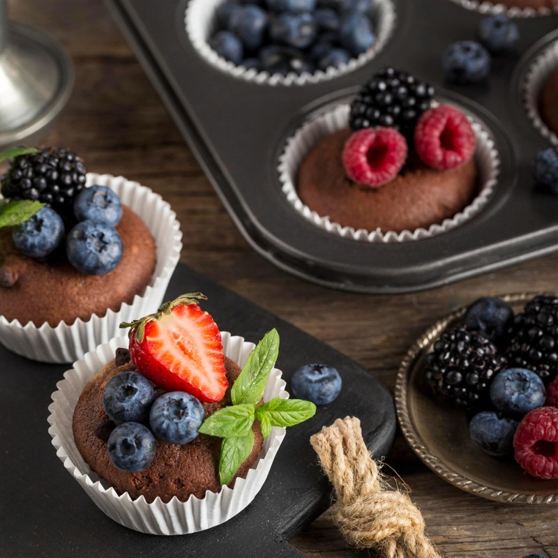 YSAMAX Non-Stick Sturdy 6 Cupcake Baking Muffin Tray, Muffin, and