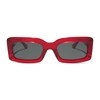 DIFF Indy Designer Rectangular Sunglasses for Women UV400 Polarized, Red