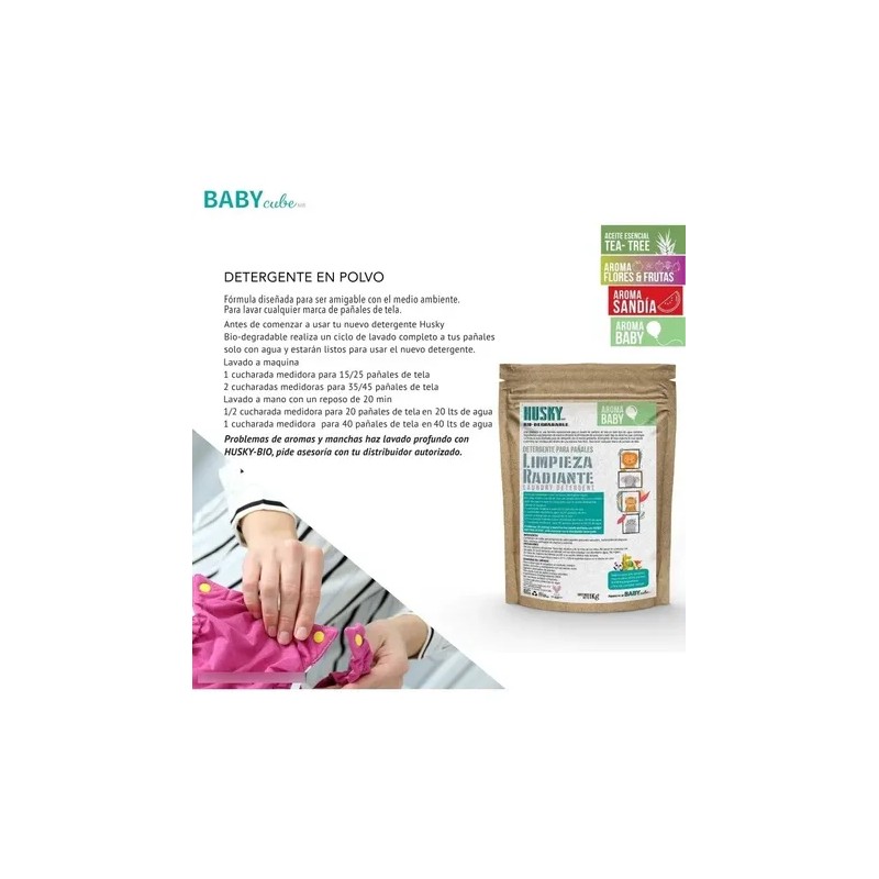 Detergente Para Pañales Ecológicos Husky 1 Kg