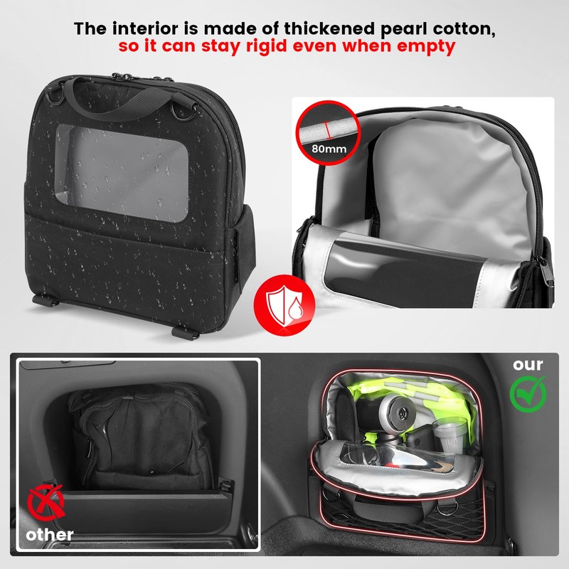2025-2019 RAV4 Clear Trunk Organizer Storage,Small Tool Bag Organizer with