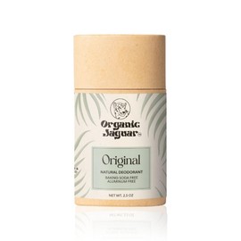Organic Jaguar Desodorante sin aluminio para mujeres y hombres, desodorante 100% natural con aceite de coco, manteca de karité, sin bicarbonato de sodio, seguro para pieles sensibles, de larga dura