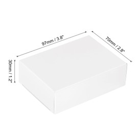 PATIKIL 3.8x2.8x1.2" Paper Soap Box, 40 Pack Homemade Soap Boxes Rectangle Presents Packaging Boxes for Birthday Christmas DIY Craft, White
