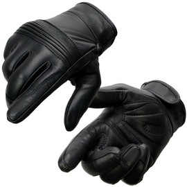 Milwaukee Leather Men's Leather Motorcycle Riding Hand Gloves - Color: MG7536-BLACK, Size: 3X-Large