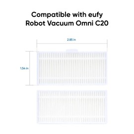 eufy Replacement Washable Filter for Robot Vacuum Omni C20, 2-Pack Included