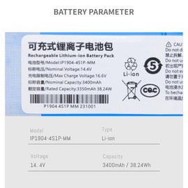 3400Mah Vacuum Battery for Ecovacs Deebot N8, Deebot N8+, Deebot N8 Pro, Deebot Ozmo 900, Ozmo 905, Ozmo 920, Ozmo 930, Ozmo 937, for Deebot N5 DG31 DG36 DG3G DG70 DN56 DN58 DV33 DV35 DV37 DV66 DX55