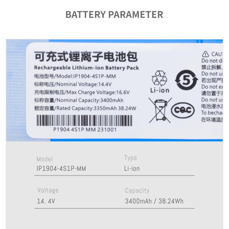 3400Mah Vacuum Battery for Ecovacs Deebot N8, Deebot N8+, Deebot