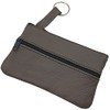 myledershop Large Cowhide Leather Key Case with 3 Zip Compartments