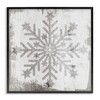Stupell Industries Winter Snowflake Weathered Pattern Giclee Framed Wall Art,