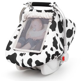 Unicorn Castle Baby Car Seat Cover Infant Car Seat Covers for Babies Breathable Car Seat Canopy Mesh Window Carseat Cover for Four Seasons Newborn