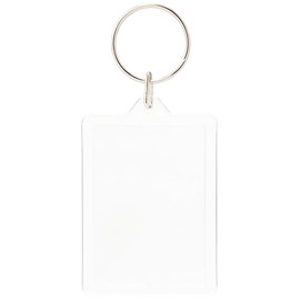 Baker Ross E4572 Make Your Own Keyring Kit (Pack of 8), for Kids to Assemble and Attach to Key Rings and Bags, White, 8 Pack