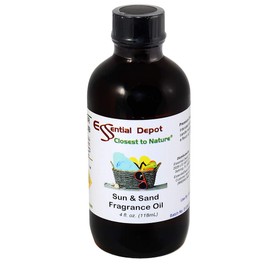 Sun & Sand Fragrance Oil - 4 oz - Supplied in 4 oz. Amber Glass Bottle with Black Phenolic Cone Lined and Safety Sealed Cap