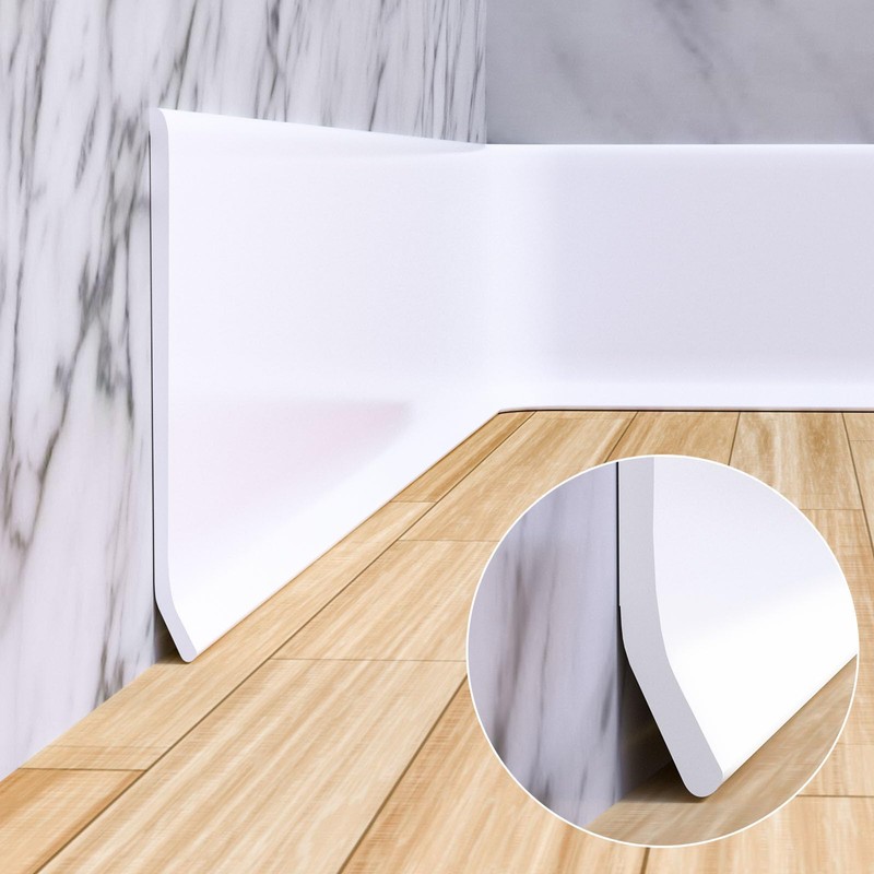 Duzzy Flexible Baseboard Molding Trim, 6 Inch(W) x 40 Feet(L)