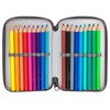 Idena 20123 Triple Pencil Case with 3 Zip Compartments Skateboard