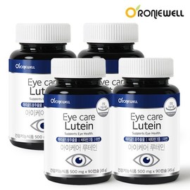 Roniewell 로니웰 아이케어 루테인 500mg 90캡슐 x 4개 12개월분 Roniwell Eye Care Lutein 500mg 90 Capsules x 4 Packs 12-Month Supply