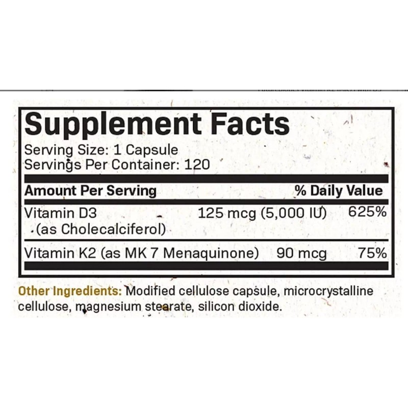 Futurebiotics Vitamina K2 (mk7) + D3 5,000iu Con 250 Capsulas