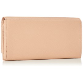 You By Ungaro UULW6AT4 Long Wallet, Cowhide Leather, Embossed Logo Brooch, Double Zipper, Double Button Type, beige