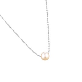 SBI Jewelry Simple Silver Pearl Necklace Simple Women Dainty Pendant Love Dangle Sparkle Family Friends Mother Day Anniversary Birthday