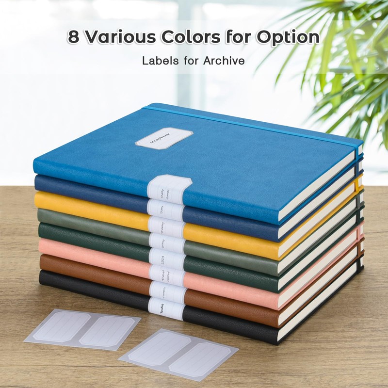 Lined Journal Notebook, 8.5" x 11" Hardcover Leather Notebook for