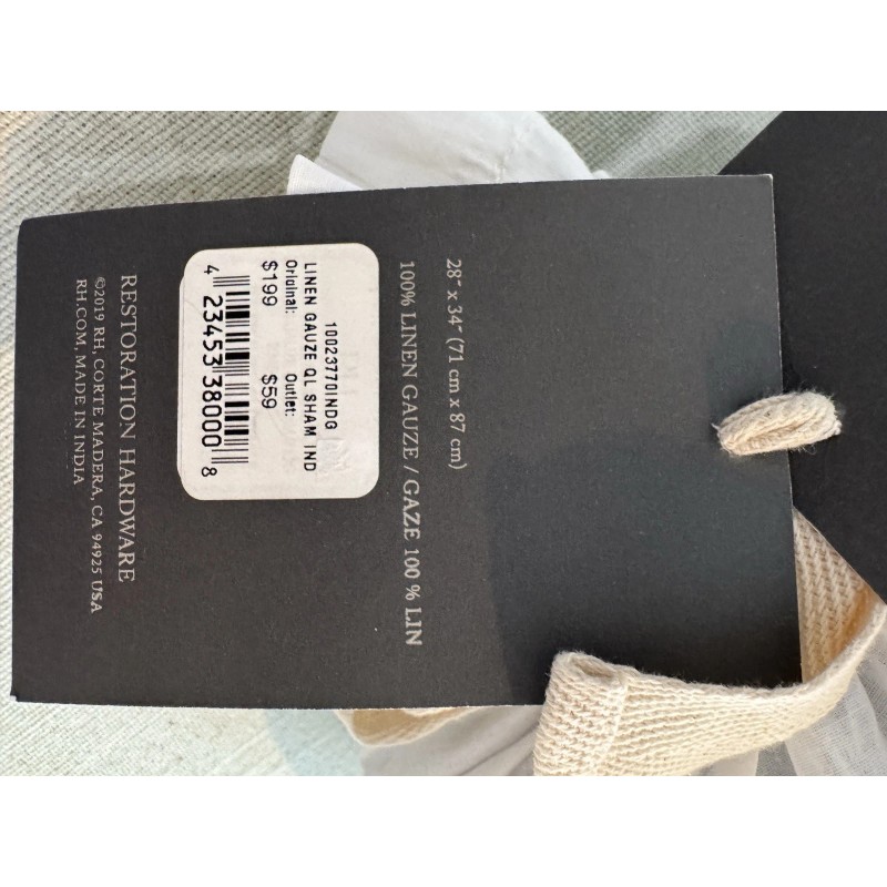 Restoration Hardware RH Restoration Hardware Linen Gauze Queen Lounger Sham