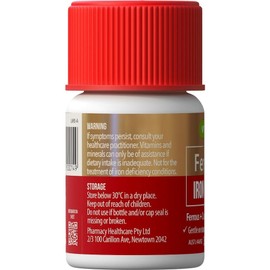 Vitaceuticals Ferrous + C Iron Supplement 30 Hard Capsules