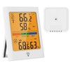 Indoor Outdoor Digital Thermometer Hygrometer Wireless, Smart Temperature and Humidity