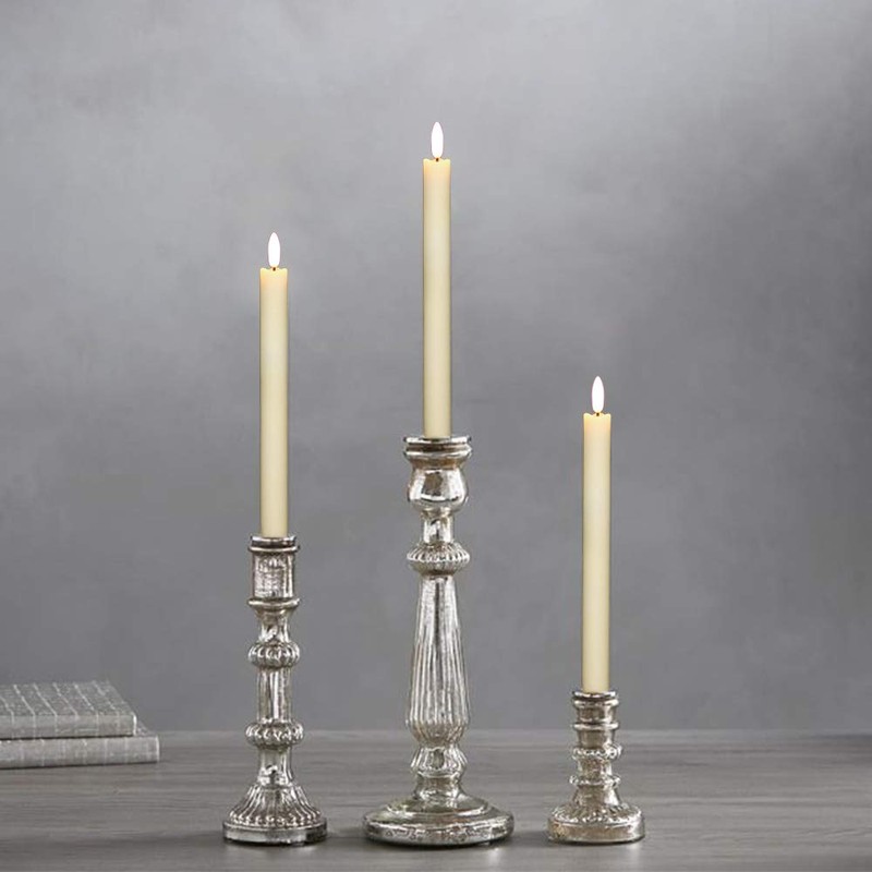 GenSwin LED Taper Candles Flickering with Remote Timer, Battery Operated