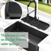 FFTANXS Tap Protector & Drip Mat, Black, Tap Splash Guard,