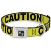 Buckle Down 15-26" Caution Yellow/Black Dog Collar Bone, Large