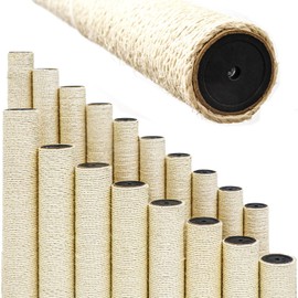 eyepower 7.4 cm Thick: 60 cm Cat Scratching Post Replacement - M8 Extra Sturdy Scratch Posts - 100% Sisal Fabric - Sturdy Cat Pole Spare Parts - Climbing Tree Rope Replacement Scratcher Poles for Cats