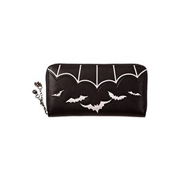 BANNED Clothing Black Wallet Purse BATS Salem White Goth Gift