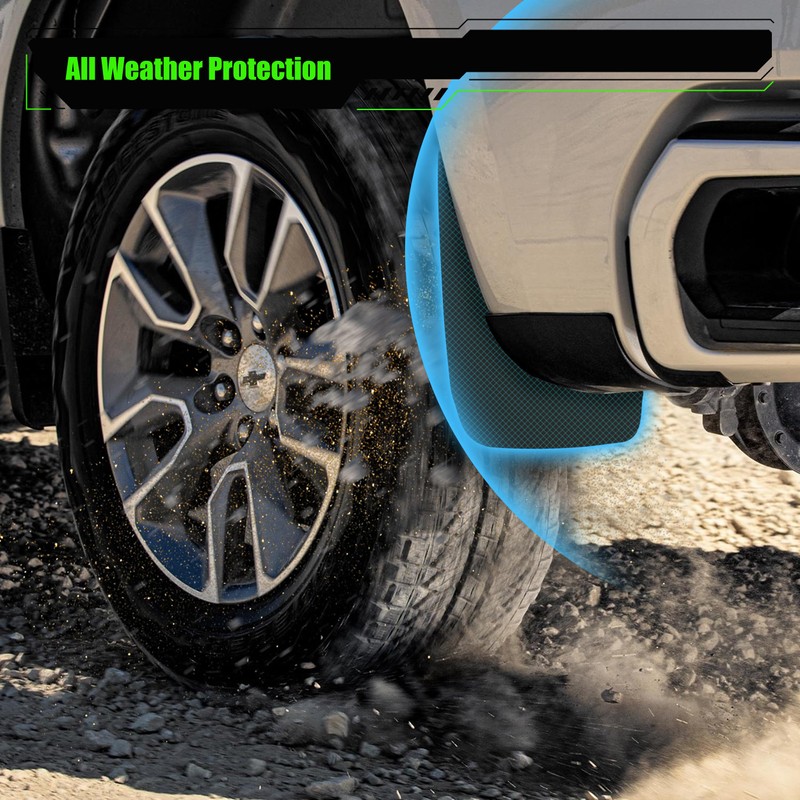 Front & Rear Mud Flaps Splash Guards Compatible for Dodge