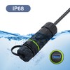 PNGKNYOCN USB Waterproof Coupler with Water/Dust Proof Cover，IP68 USB 3.0